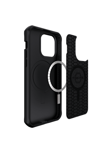 ITSKINS Estuche Hybrid R Nylon iPhone 14 Pro Max, AP4M-HMABA-BLCK