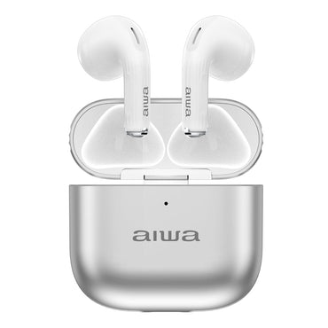 AIWA AWTWSG6M audífonos inalámbricos TWS blancos vista frontal