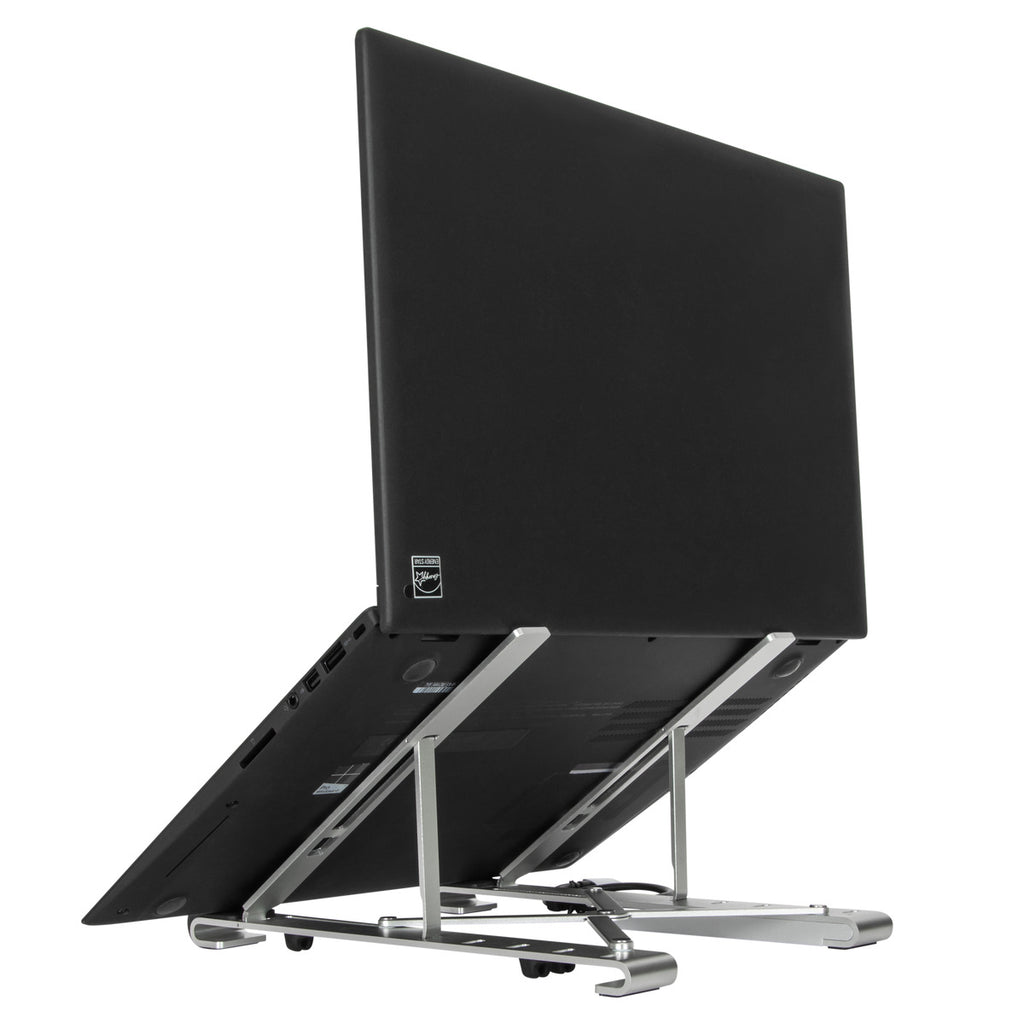 Targus base portátil con dock integrado AWU100005GL - en uso, altura ajustada