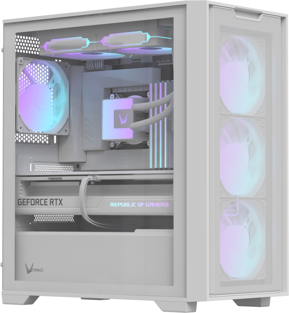 Formula V Line Case Blanco 4 Ventiladores ARGB, GX600 Plus