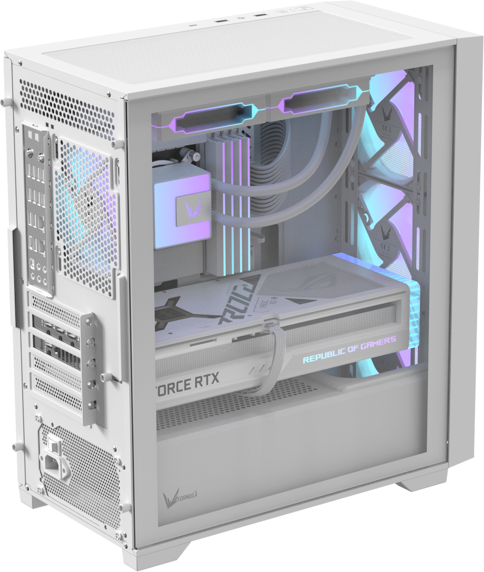 Formula V Line Case Blanco 4 Ventiladores ARGB, GX600 Plus