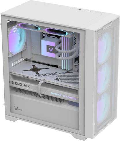 Formula V Line Case Blanco 4 Ventiladores ARGB, GX600 Plus