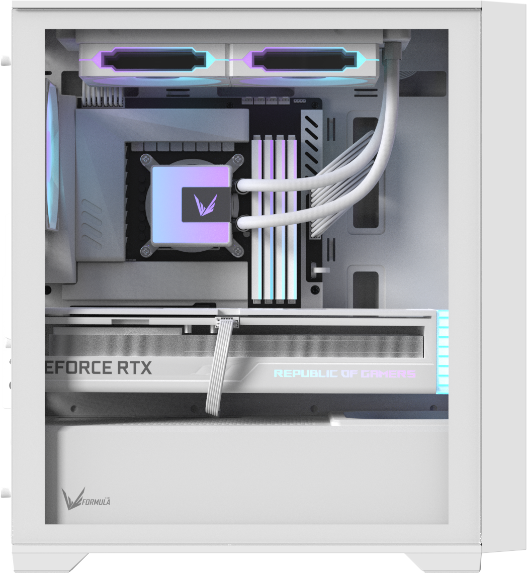 Formula V Line Case Blanco 4 Ventiladores ARGB, GX600 Plus