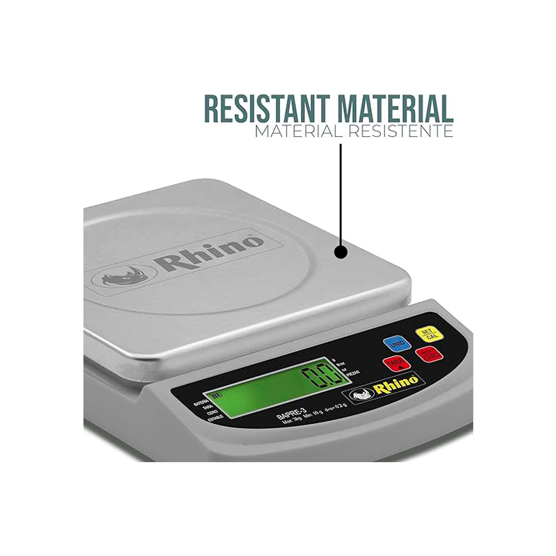 Rhino Báscula Electrónica de Precisión 3 kg 0.2 g, BAPRE-3