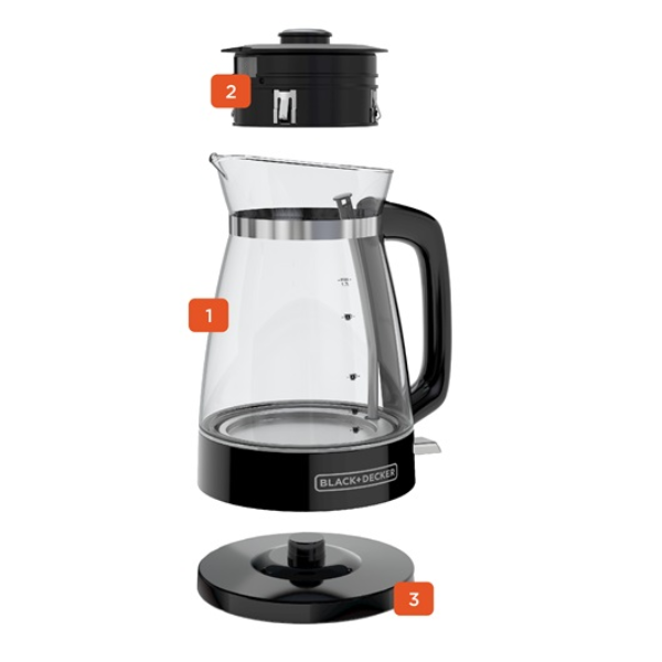 Hervidor Eléctrico Black+Decker, KE7000B‑LA