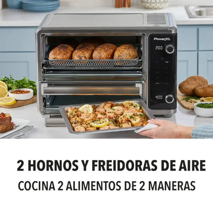Horno y Freidora de Aire Power XL SmartSynx TO67D5-1SPLA | Doble Puerta