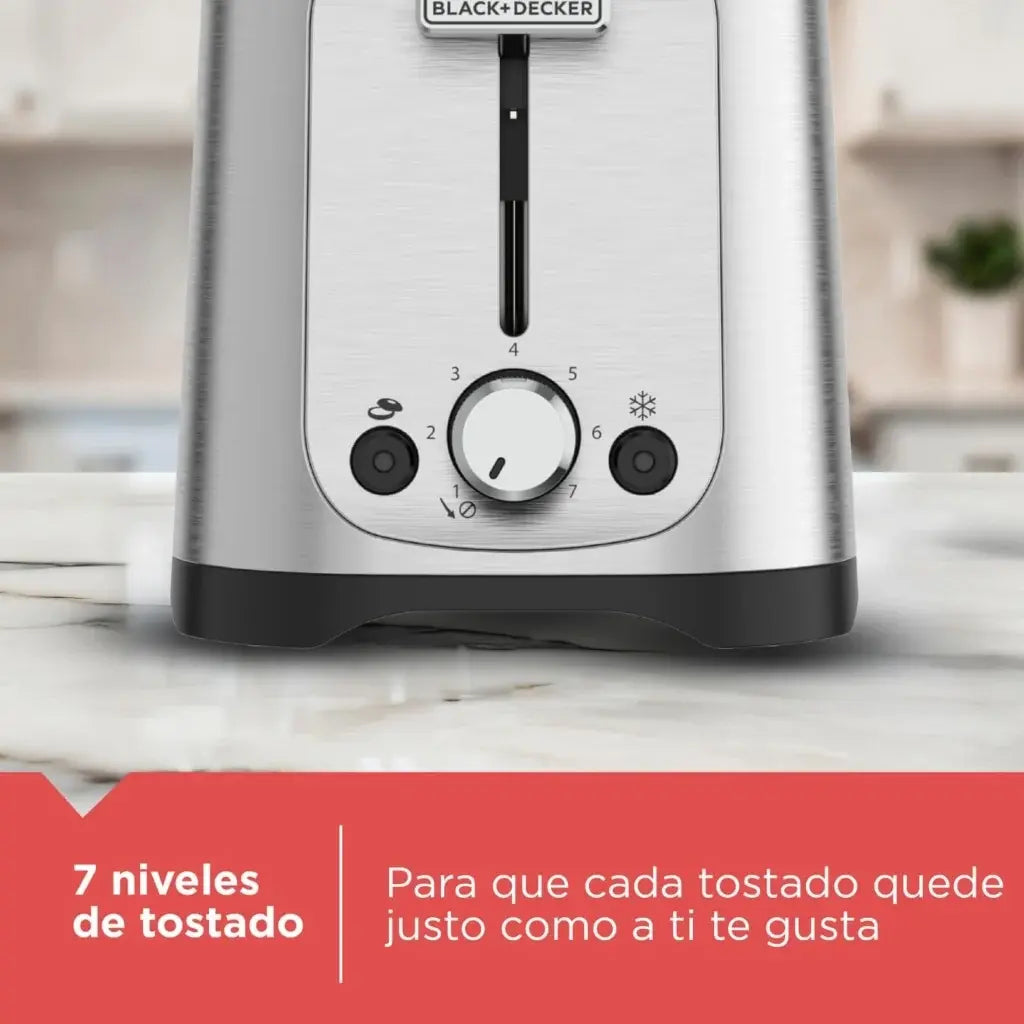 Black+Decker Tostador 2 Rebanadas 750W, TR1227-0SDLA