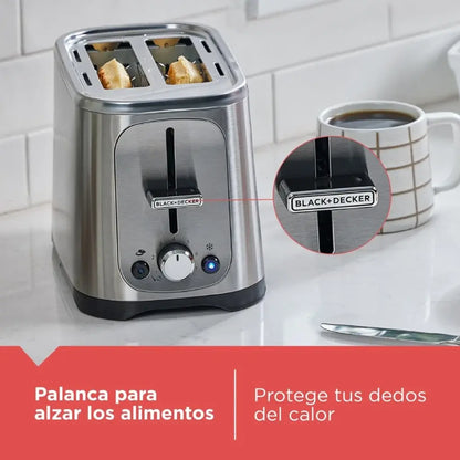 Black+Decker Tostador 2 Rebanadas 750W, TR1227-0SDLA
