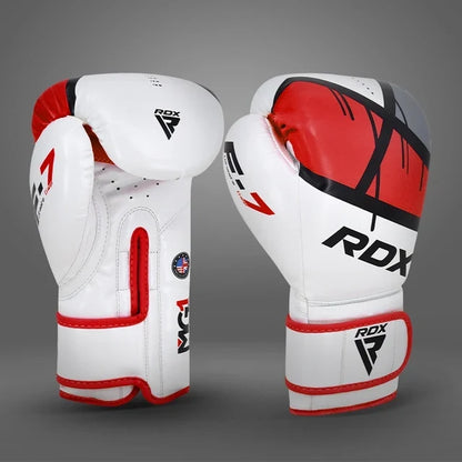 RDX Guantes de Boxeo Ego Blanco/Rojo 14oz, F7