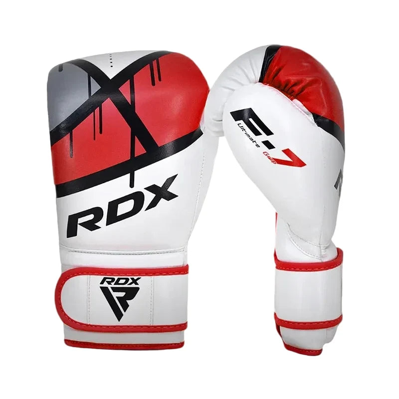 RDX Guantes de Boxeo Ego Blanco/Rojo 14oz, F7