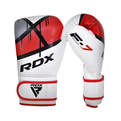 RDX Guantes de Boxeo Ego Blanco/Rojo 14oz, F7