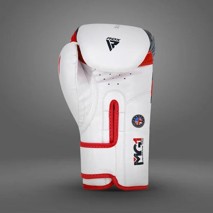 RDX Guantes de Boxeo Ego Blanco/Rojo 14oz, F7