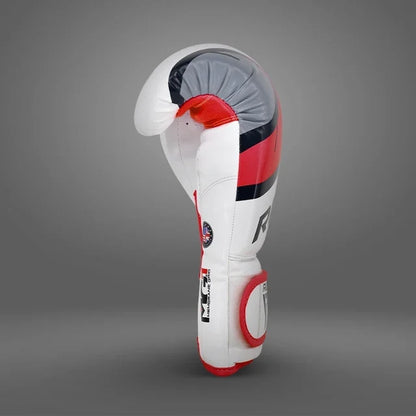 RDX Guantes de Boxeo Ego Blanco/Rojo 14oz, F7