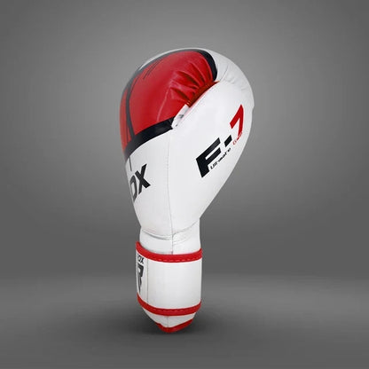 RDX Guantes de Boxeo Ego Blanco/Rojo 14oz, F7