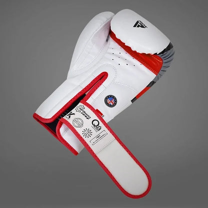RDX Guantes de Boxeo Ego Blanco/Rojo 14oz, F7
