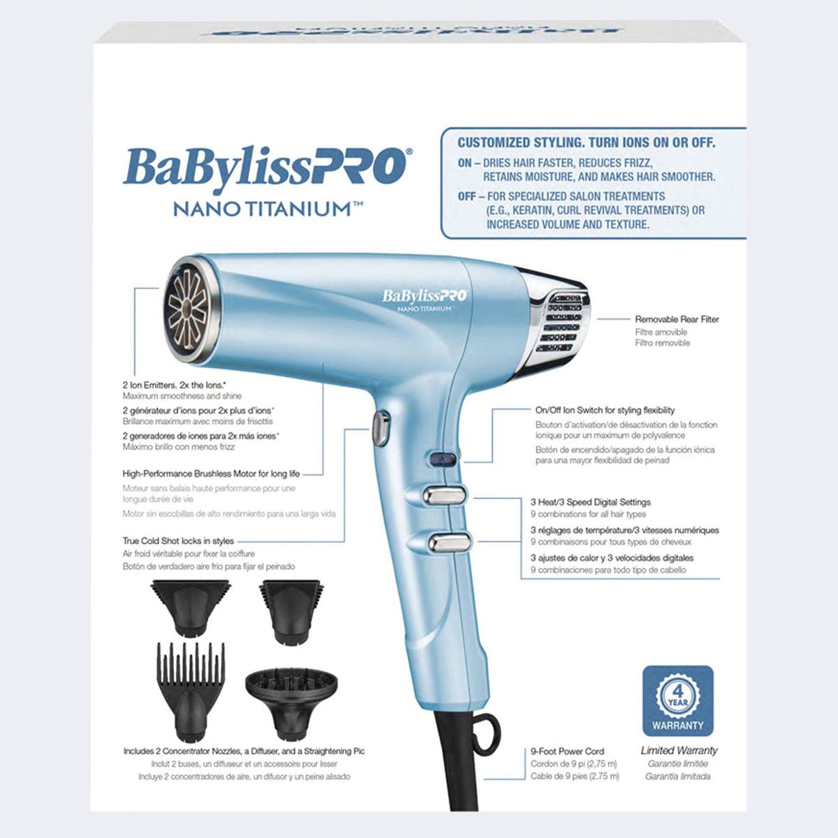 BaBylissPRO Secadora Digital Speed Dual Ionic 1700W