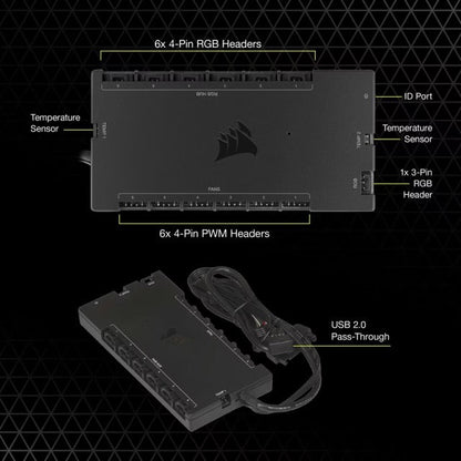 Corsair Controlador RGB y Ventiladores Core XT, CL-9011112-WW