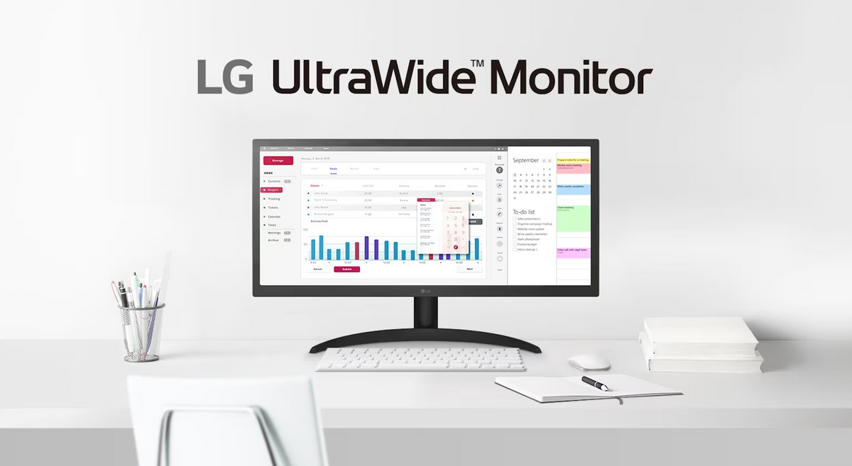 LG Monitor UltraWide 26" WFHD 75 Hz, 26WQ500-B