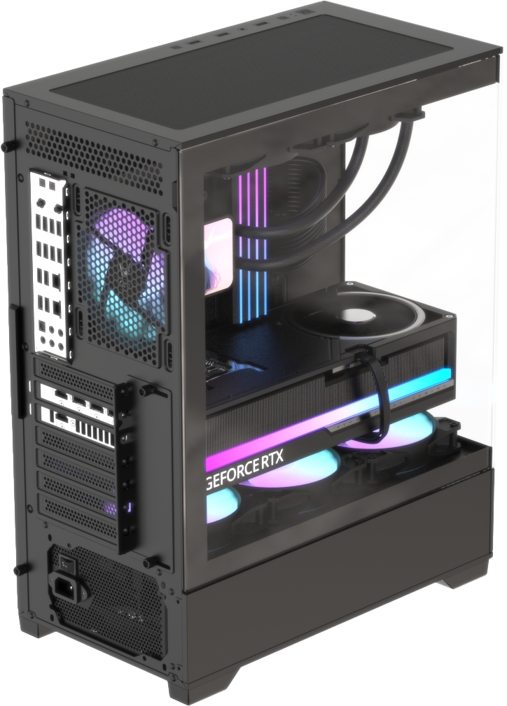 Formula V Line Crystal Z1+ AR V2 negro, vista adicional del gabinete