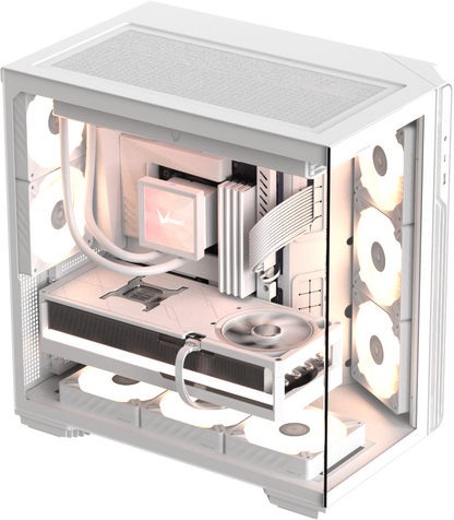 Formula V Line Case Blanco 5 Ventiladores ARGB, Crystal Z7 PA