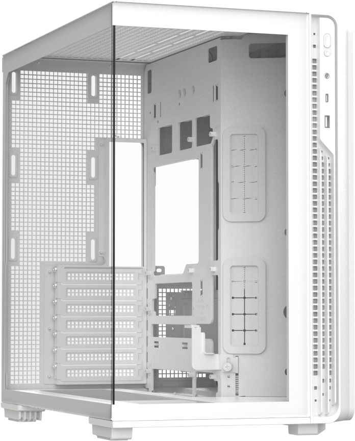 Formula V Line Case Blanco 5 Ventiladores ARGB, Crystal Z7 PA