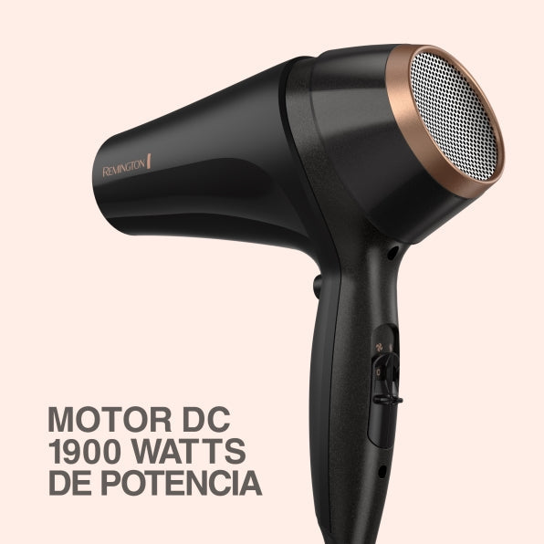 Secador de Cabello Remington Almond Radiance™ D12AA-110F de 1900 W con Difusor y Concentrador