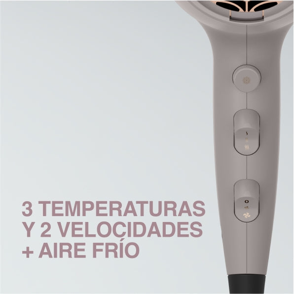 Secadora Remington Collagen and Biotin Therapy D26A-110F | 1900W | Tecnología Iónica con Turmalina | 3 Ajustes de Temperatura | 2 Velocidades | Golpe de Aire Frío