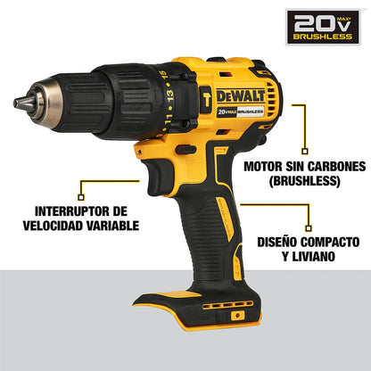 DEWALT taladro percutor DCD7781D1-B3 motor sin carbones