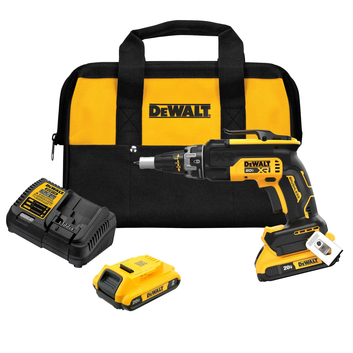 DEWALT DCF630D2 kit de atornillador para drywall con maleta, batería y cargador