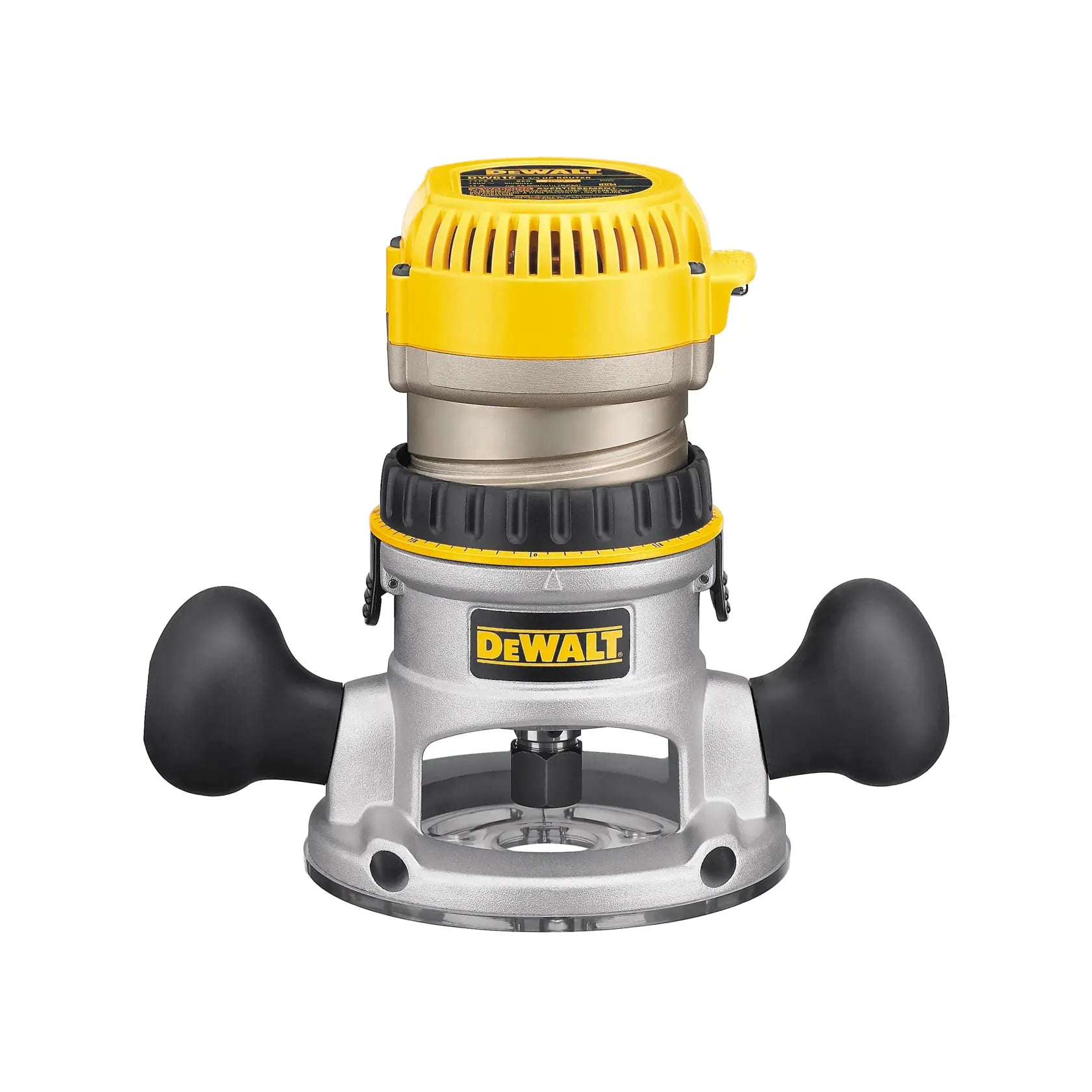 DEWALT DW616 fresadora de base fija de 1-3/4 HP amarilla y plateada