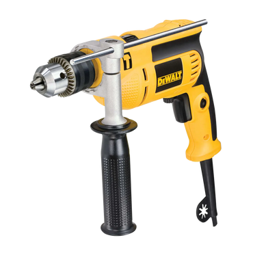 Taladro percutor DEWALT DWD024-B3 con mango lateral y llave de mandril