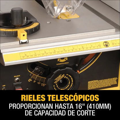 DEWALT DWE7470-B3 rieles telescópicos con capacidad de corte de 16 pulgadas