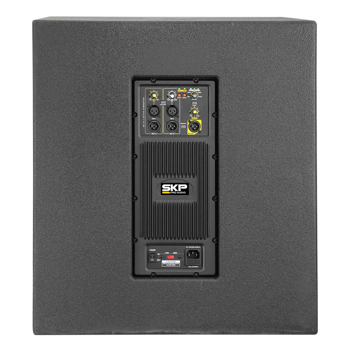 SKP DX18S subwoofer activo 18 pulgadas - panel de conexiones