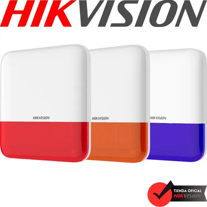 Sirena Externa Inalámbrica Hikvision DS-PS1-E-WB | 110dB | 1600m RF | IP65 | 433MHz