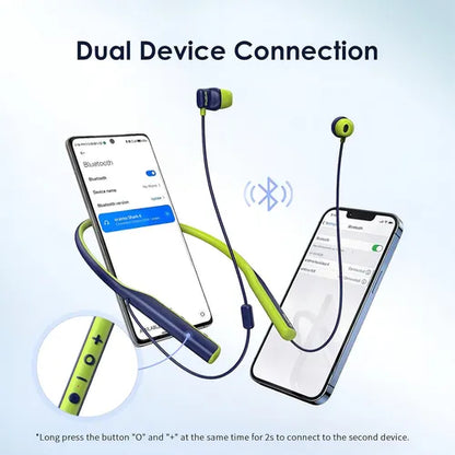 Audífono Oraimo Neklace Lite en uso demostrando comodidad y ajuste perfecto