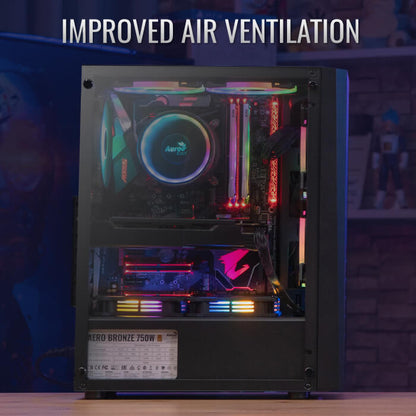 Case Gaming Aerocool Delta-G V2 | Media Torre | Vidrio Templado | RGB Frontal | Negro | ACCM-PV45043.11