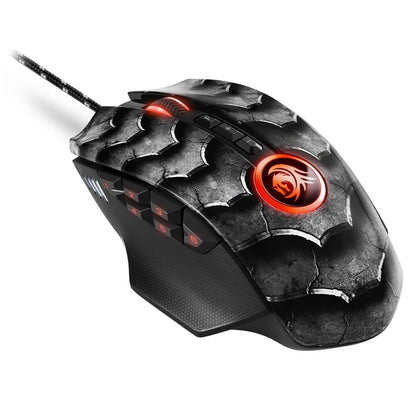 Mouse Sharkoon Drakonia II vista superior con sensor óptico 8200 DPI visible