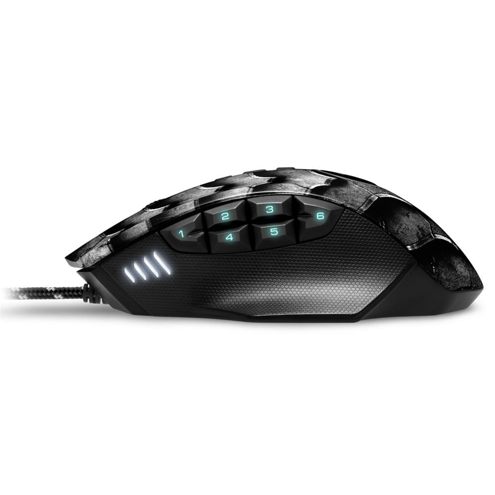 Vista posterior del mouse gaming Drakonia II RGB con cable alámbrico