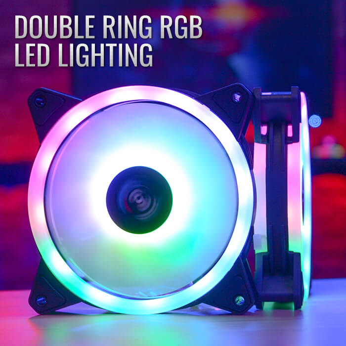 Abanico AeroCool Duo 12 ARGB 6-Pin | 120mm | Iluminación RGB