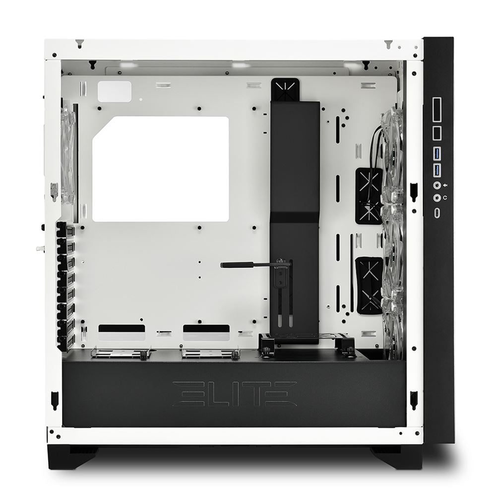 Case Sharkoon ELITE SHARK CA300T | Mid Tower | ATX | White | Vidrio templado | ARGB