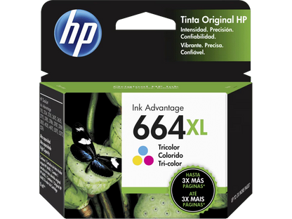 Cartucho Tinta HP Tricolor 664XL, F6V30AL
