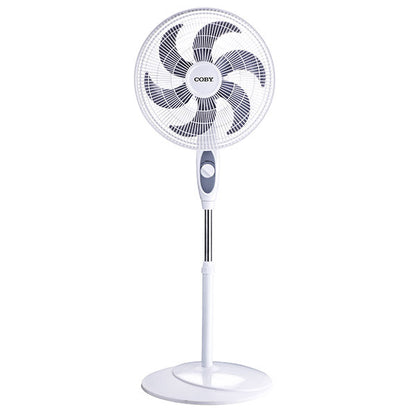 COBY Ventilador de Pie 18 pulgadas blanco FY3322-2204W vista frontal