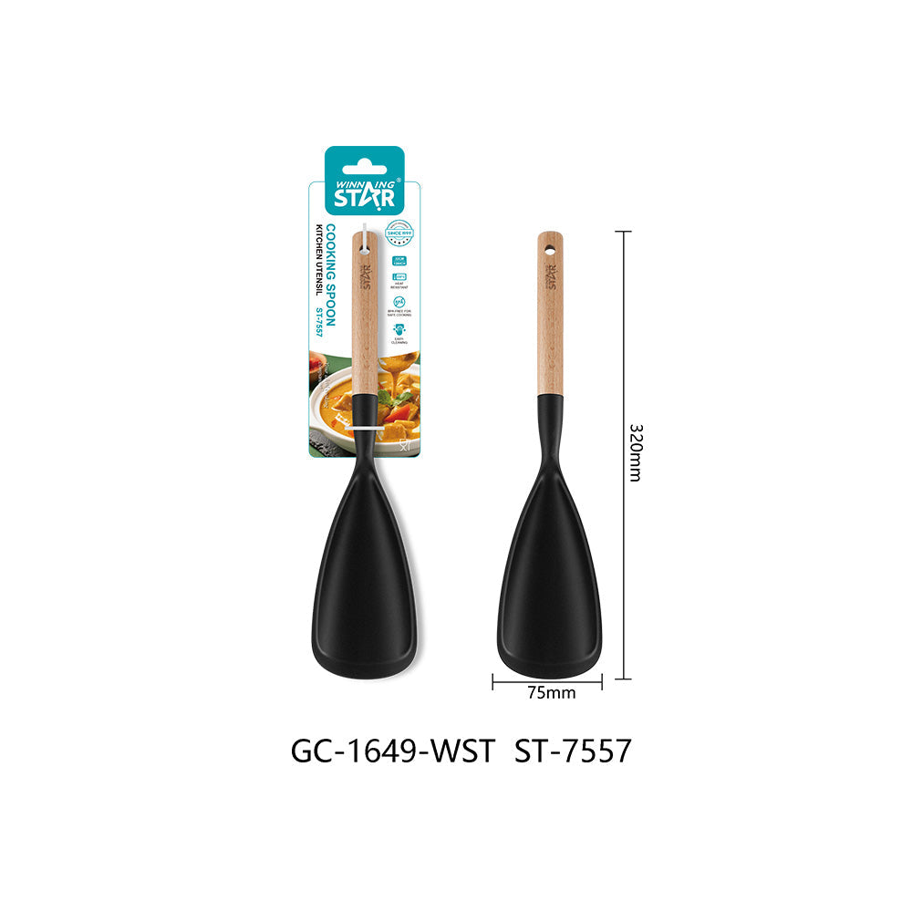Cuchara de Cocina Winning Star, ST-7557 Silicona, Nylon, Madera