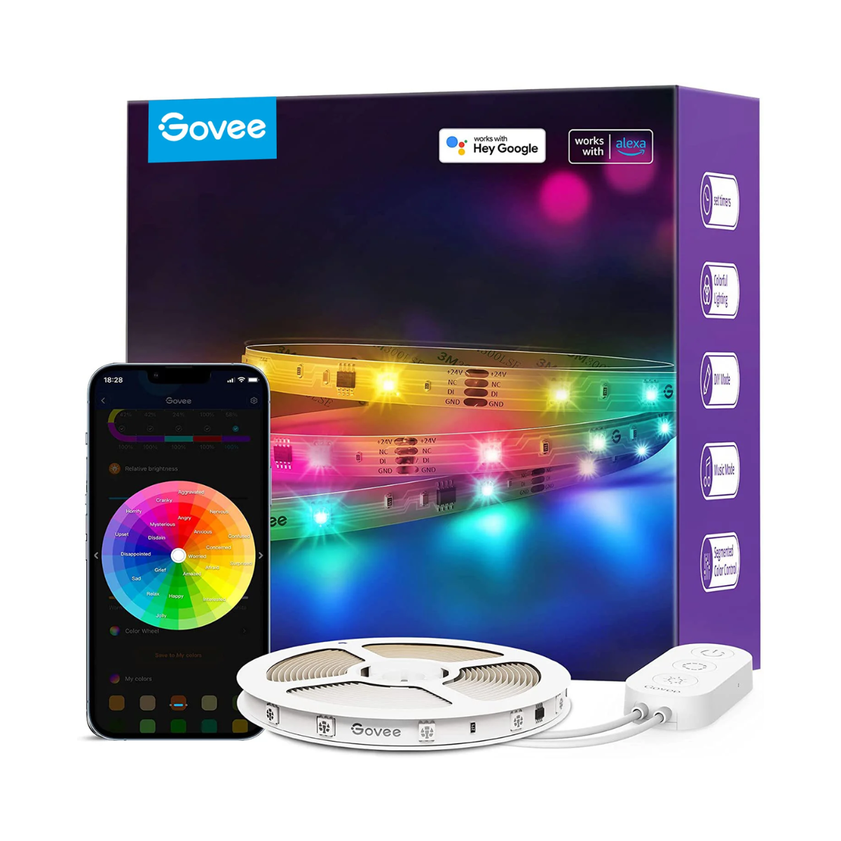 Luces Govee RGBIC LED Strip Lights — vista principal