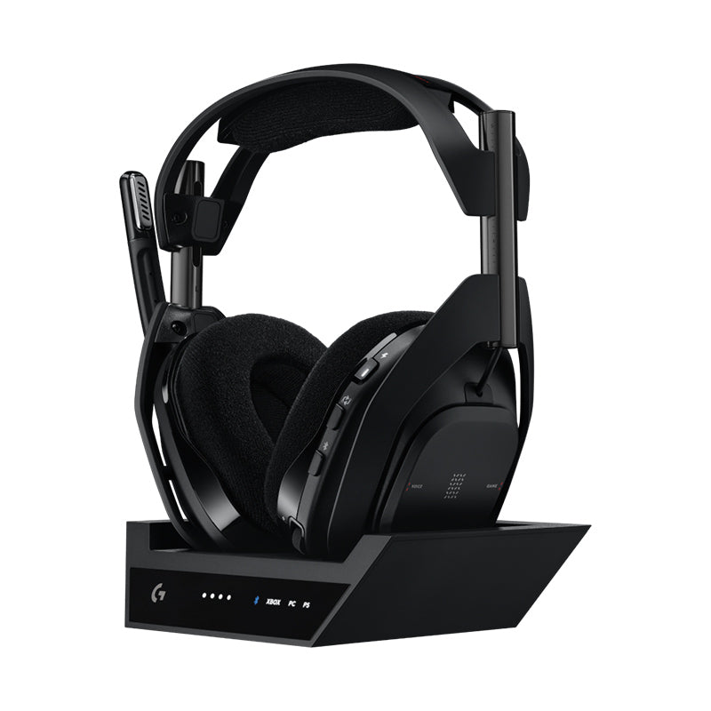 Base de carga LIGHTSPEED del headset Logitech A50 X con conectores