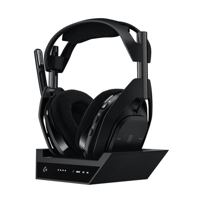 Base de carga LIGHTSPEED del headset Logitech A50 X con conectores