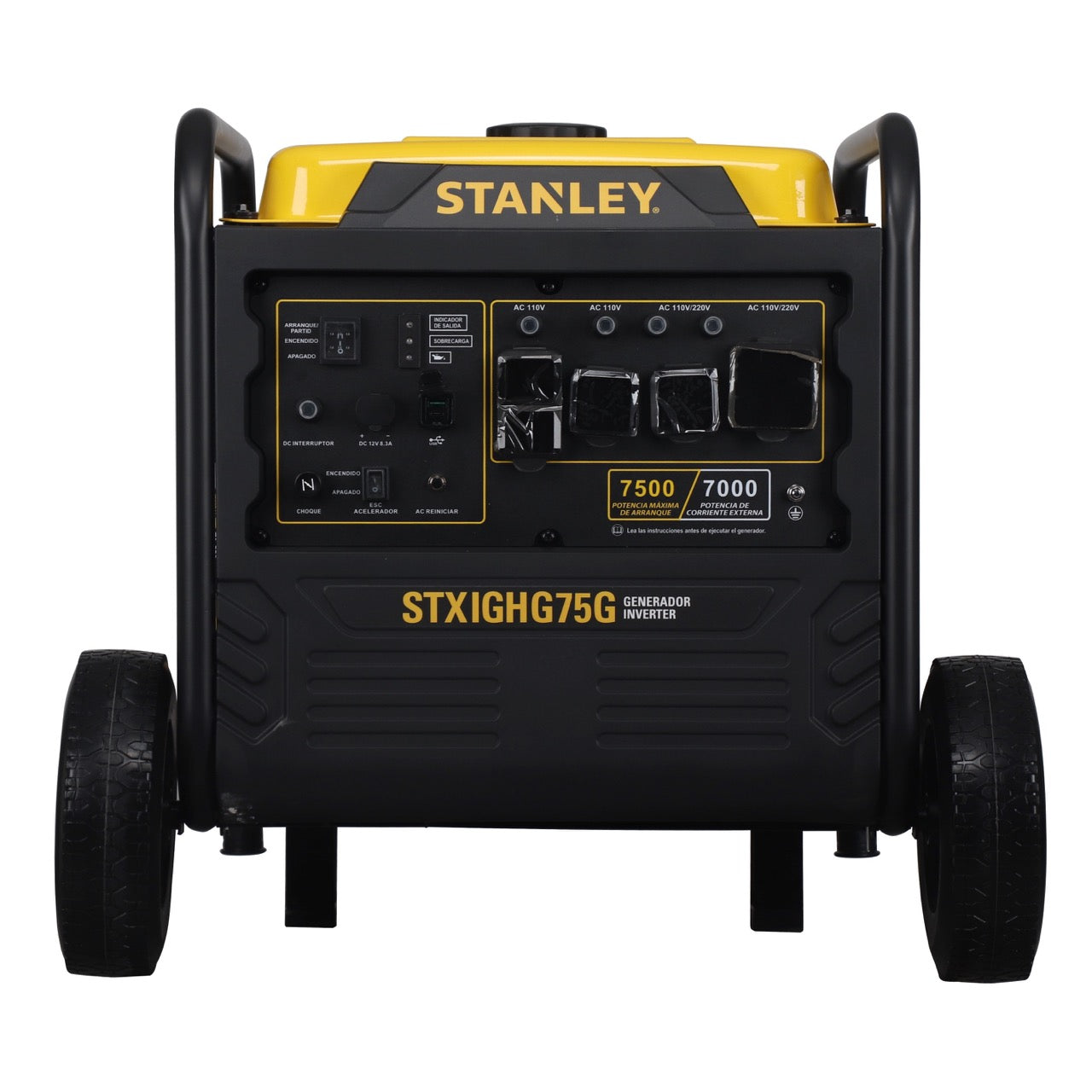 Stanley Generador inverter 7500W STXGIHG75G vista lateral