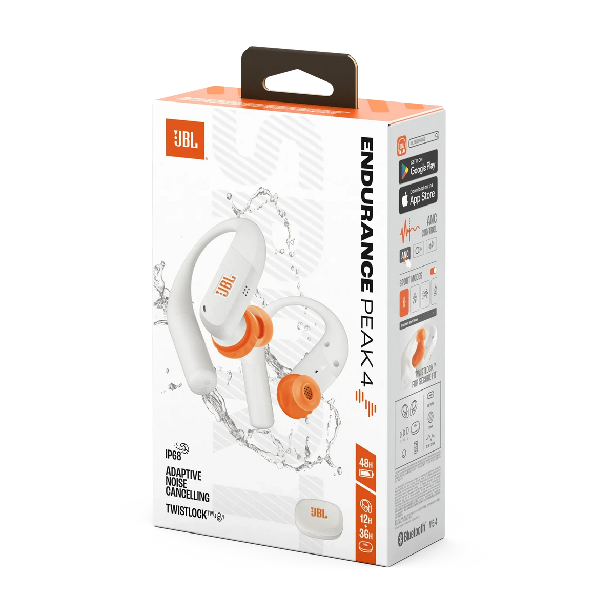 JBL Endurance Peak 4 Audífonos Deportivos Inalámbricos True Wireless Blanco