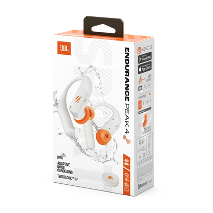 JBL Endurance Peak 4 Audífonos Deportivos Inalámbricos True Wireless Blanco