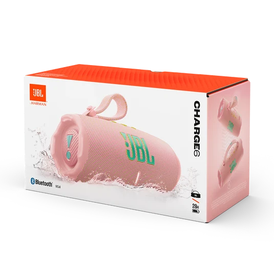 Caja del empaque de JBL Charge 6 rosa